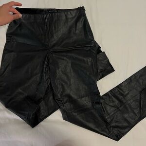 Kenneth Cole 100% genuine leather pants with slit